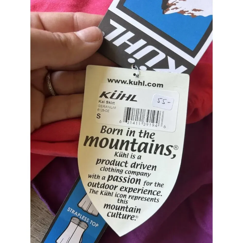 Kuhl Kai Convertible Skirt Top Womens S Geranium NWT Halter Strapless 6128